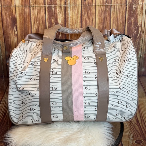 Disney Minnie Mouse Rolling Duffel Bag Women Travel Tote Carry-On - Picture 8 of 14